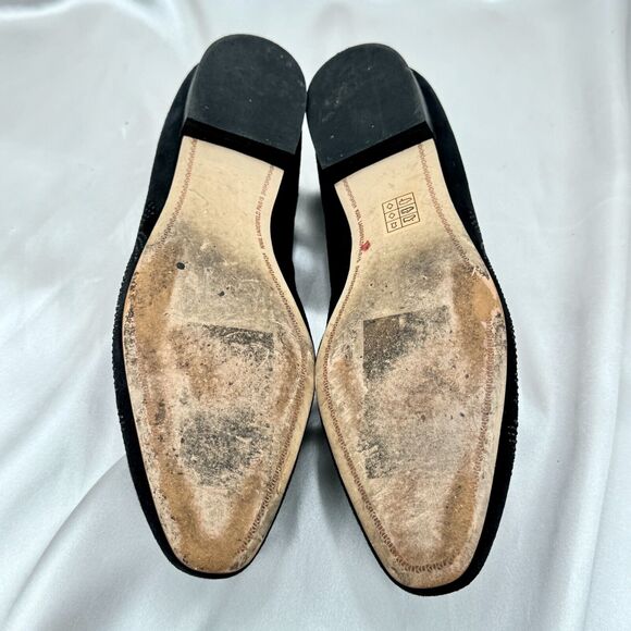Karl Lagerfeld Nova Floral Studded Black Suede Womens Size 10 Slip On Loafers - Picture 12 of 16